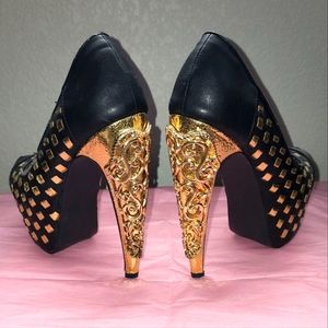 Gold Plated Heel High Heels